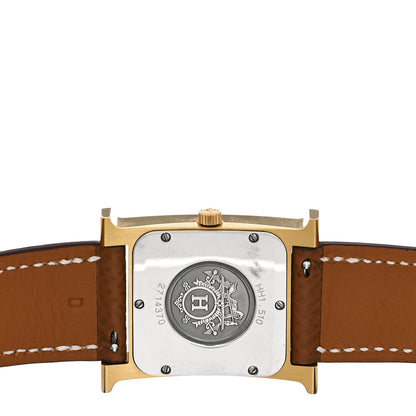 Hermes Stainless Steel Epsom 26mm Heure H Hour Quartz Watch Gold 4 of 4