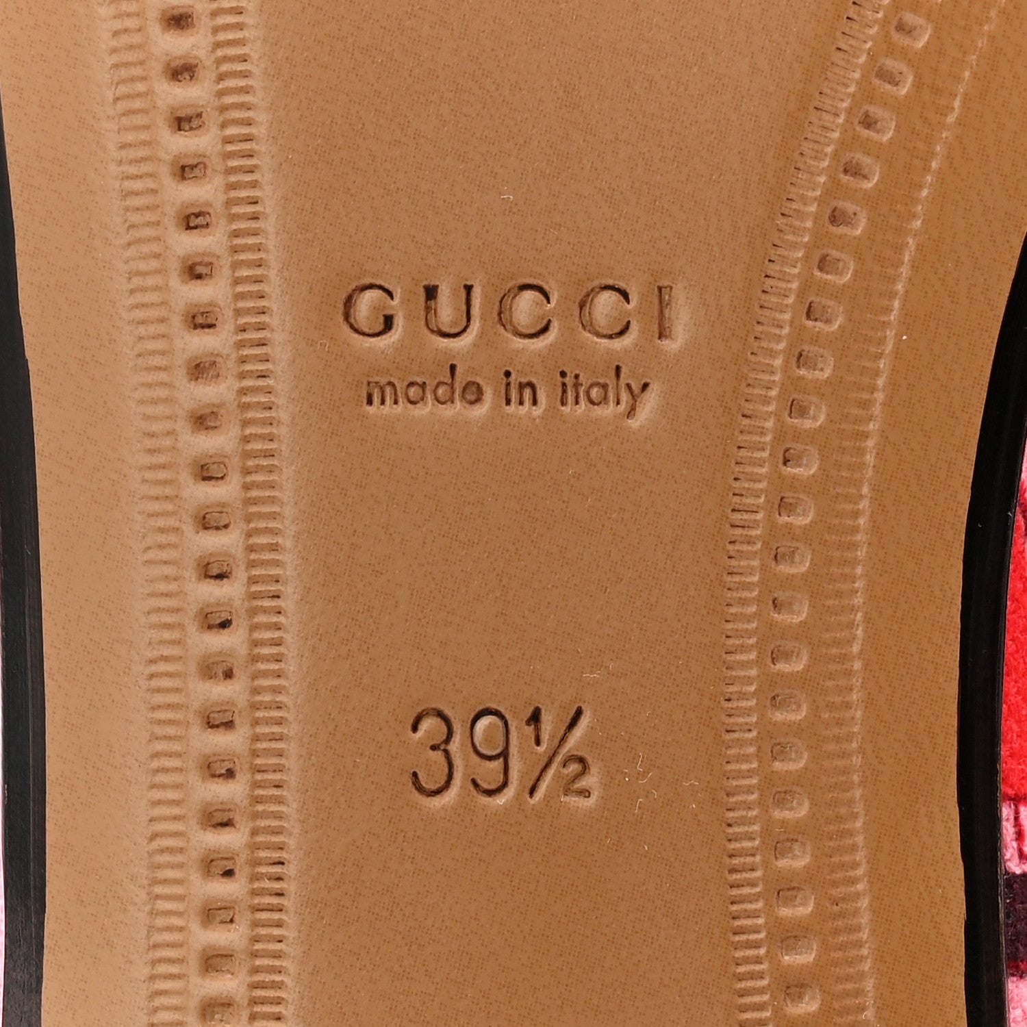 Gucci Betis Glamour Canvas Horsebit Print Womens Jordaan Loafers 39.5 Pink Rosso Ancora 7 of 10