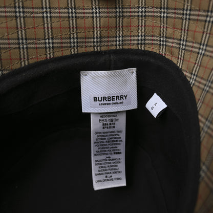 Burberry Technical Cotton Micro Check Bucket Hat L Archive Beige 8 of 10