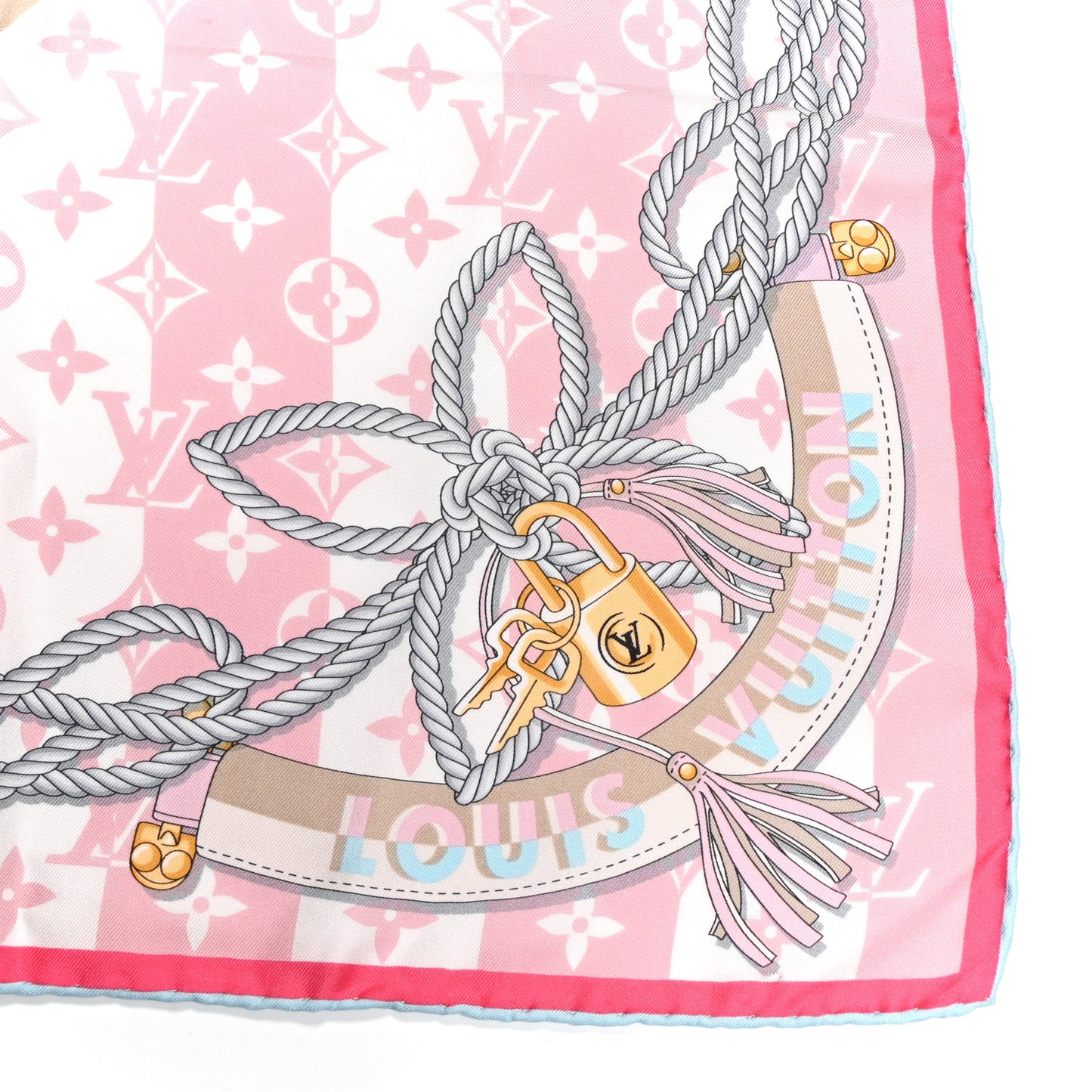 Silk Monogram Trunks And Bags Square Scarf Multicolor