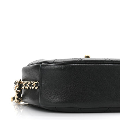 Chanel Goatskin Quilted Small Casual Trip Camera Case Black 9 of 11