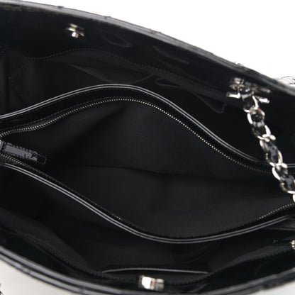 Chanel Patent Quilted Maxi Just Mademoiselle Bowling Bag Black 5 of 13