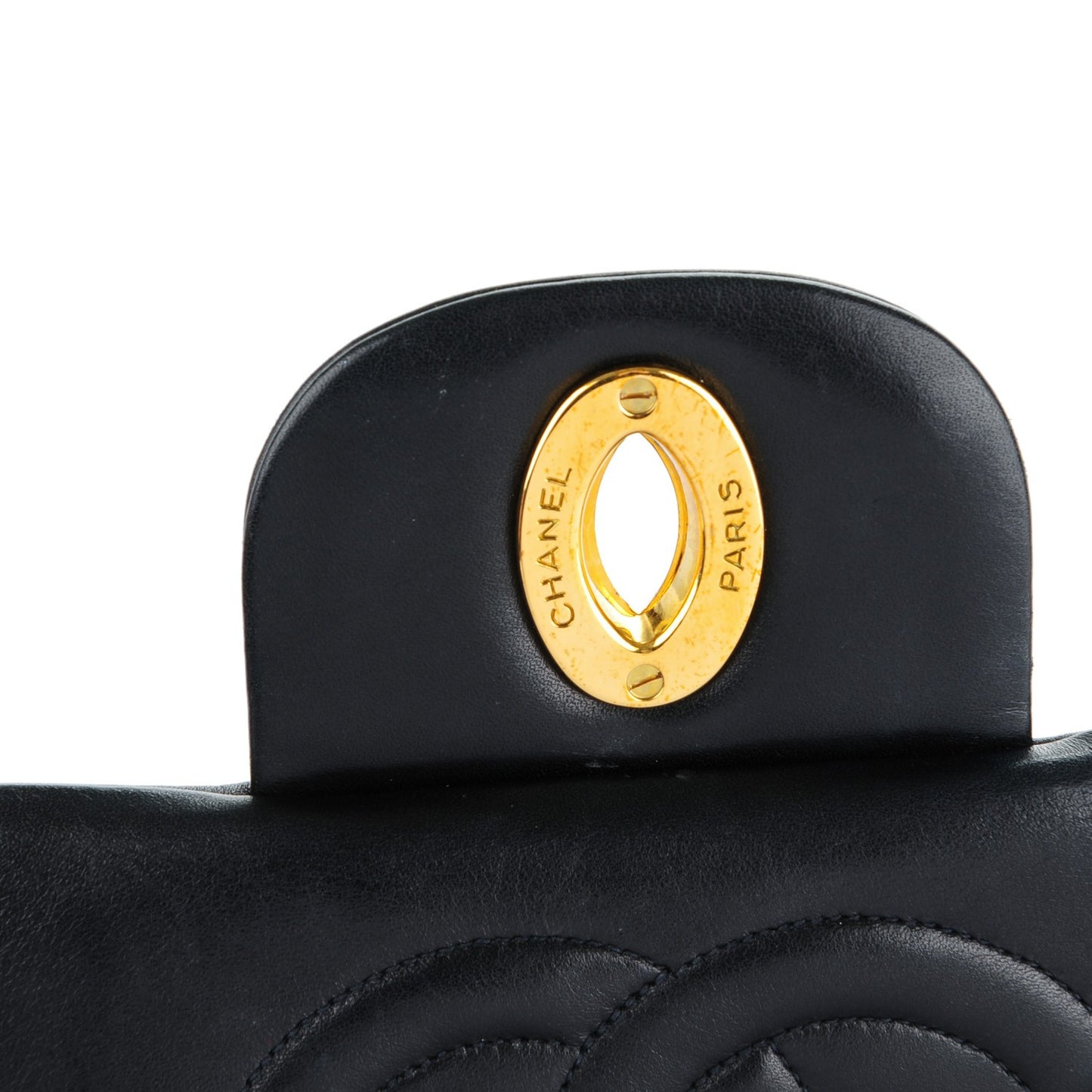 Lambskin Quilted XL Jumbo Single Flap Black