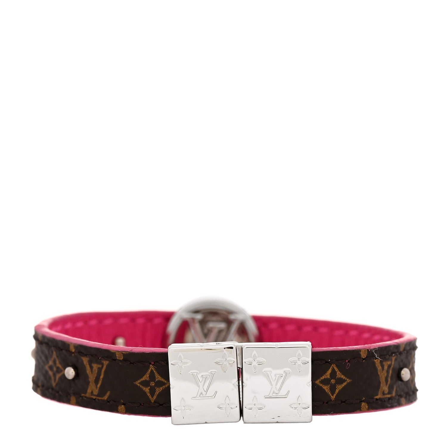 Louis Vuitton Monogram LV Circle Reversible Bracelet 17 Rose Falbala 4 of 7