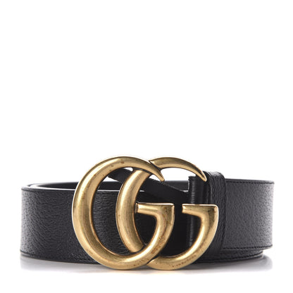 Gucci Textured Calfskin Double G 40mm Belt 75 30 Black 1 of 5