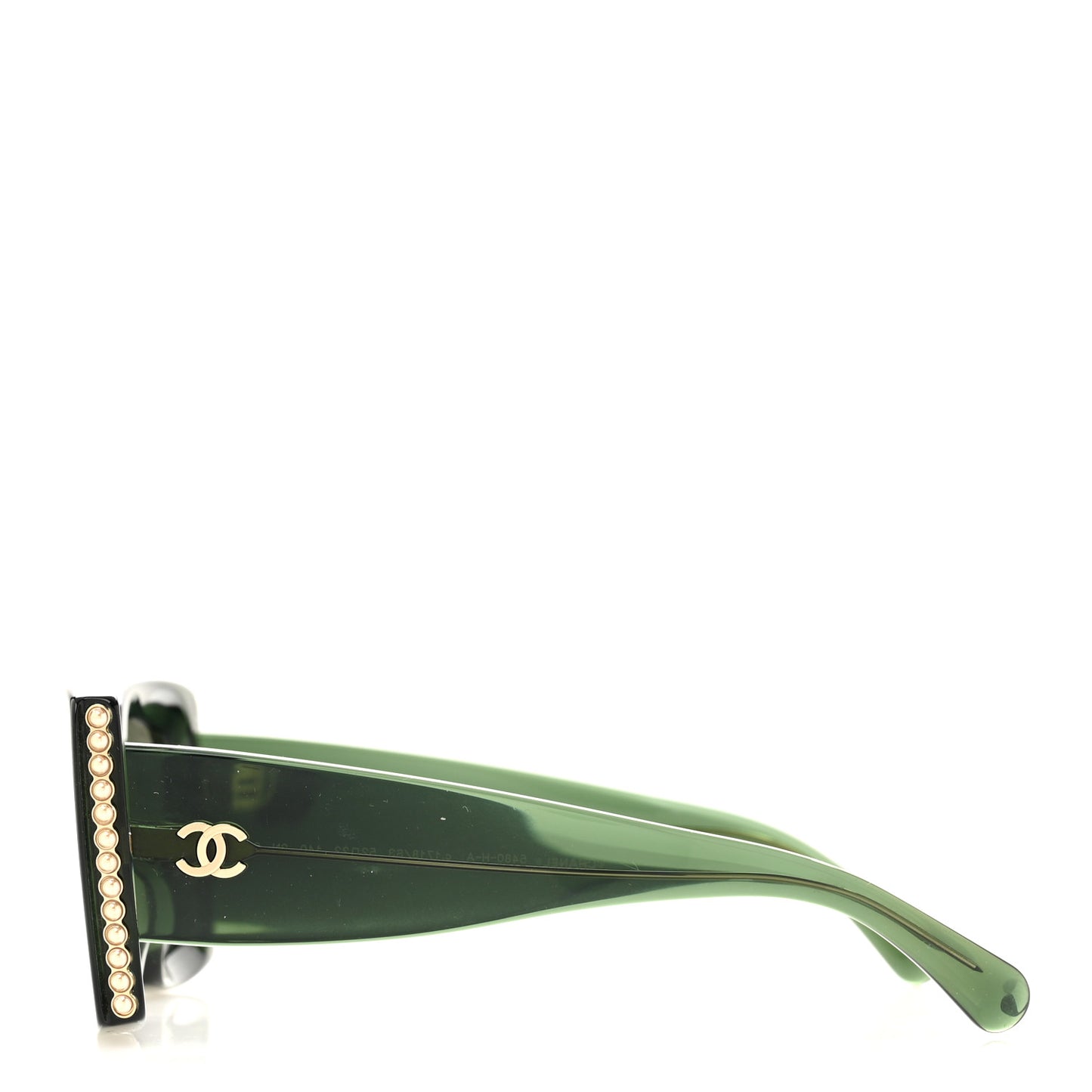 Acetate Pearl Rectangle Sunglasses 5480-H-A Dark Green