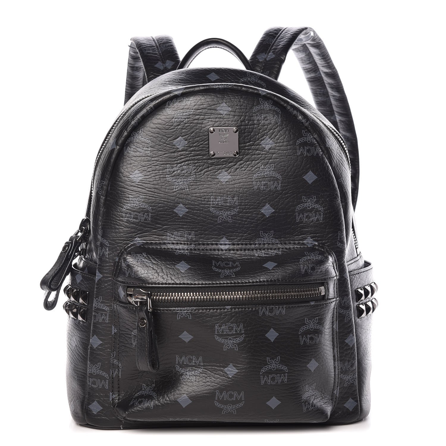 MCM Visetos Small Side Stud Stark Backpack Black 1 of 10
