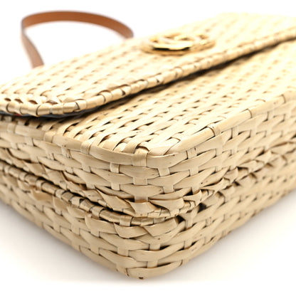 Gucci Glazed Wicker Small Cestino Shoulder Bag Natural 9 of 10