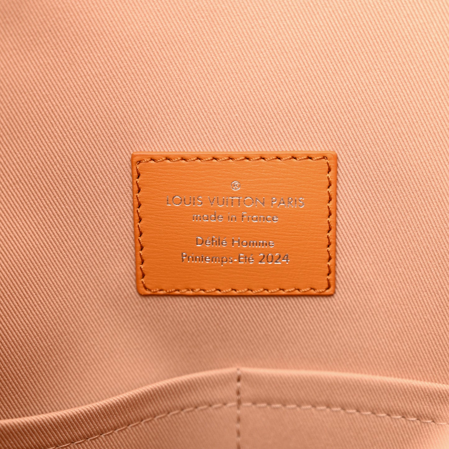LOUIS VUITTON Calfskin Sandwich Bag Safran