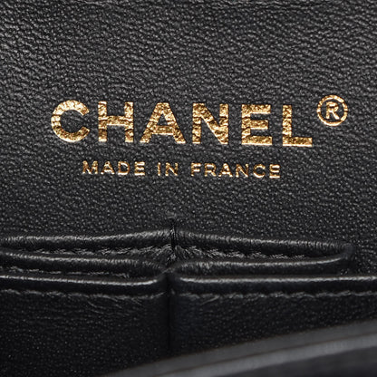 Chanel Metallic Crumpled Calfskin Quilted Small Double Flap Black 7 of 10