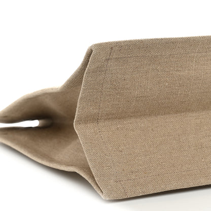 Saint Laurent Linen Calfskin Rive Gauche Tote Greggio Natural 9 of 11