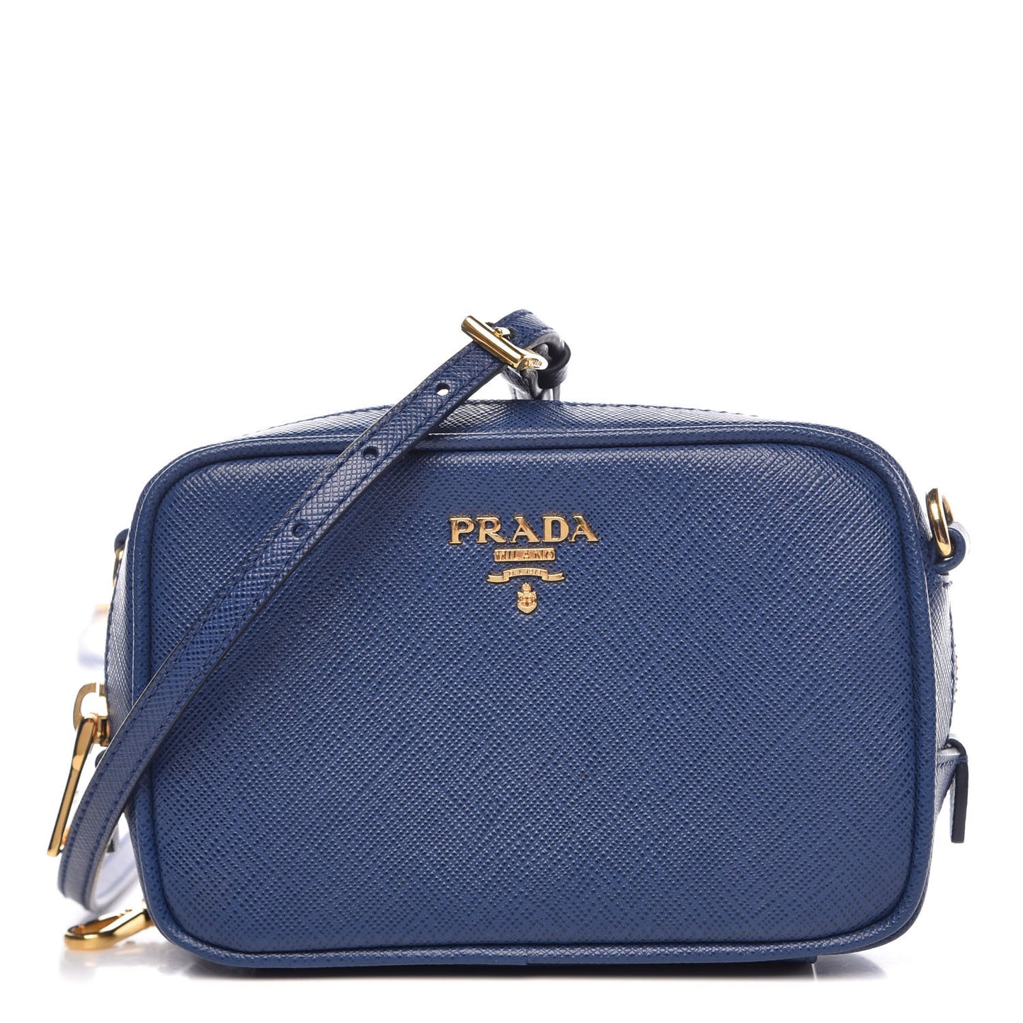 Saffiano Mini Camera Crossbody Bag Bleuette