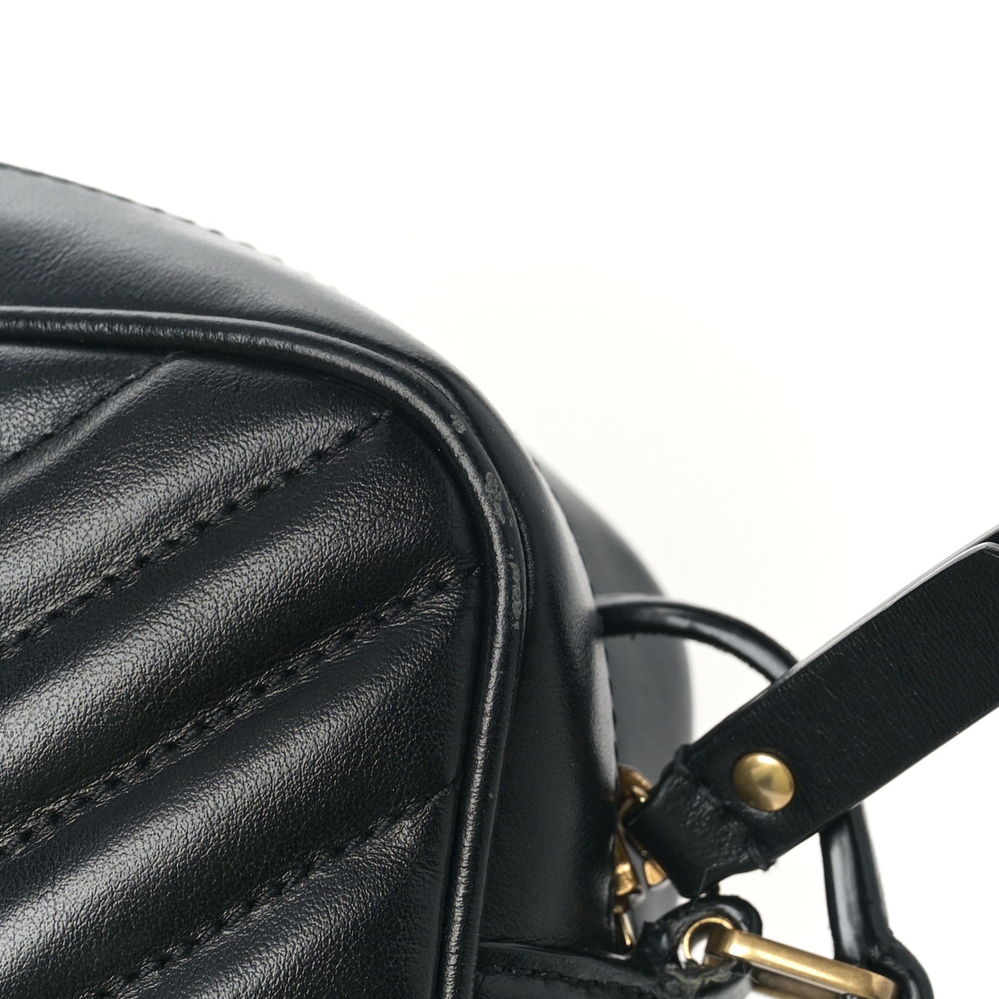 Calfskin Matelasse Monogram Lou Camera Bag Black