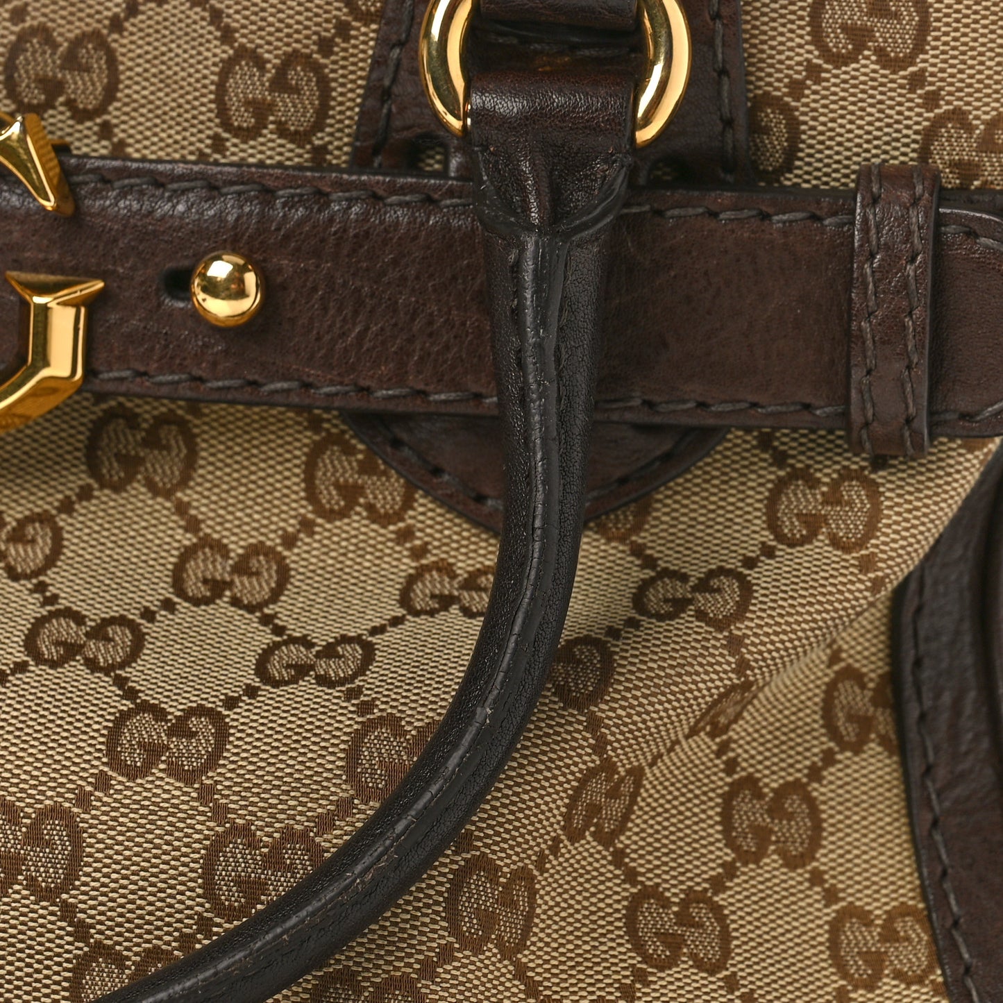 Monogram Medium GG Running Tote Dark Brown