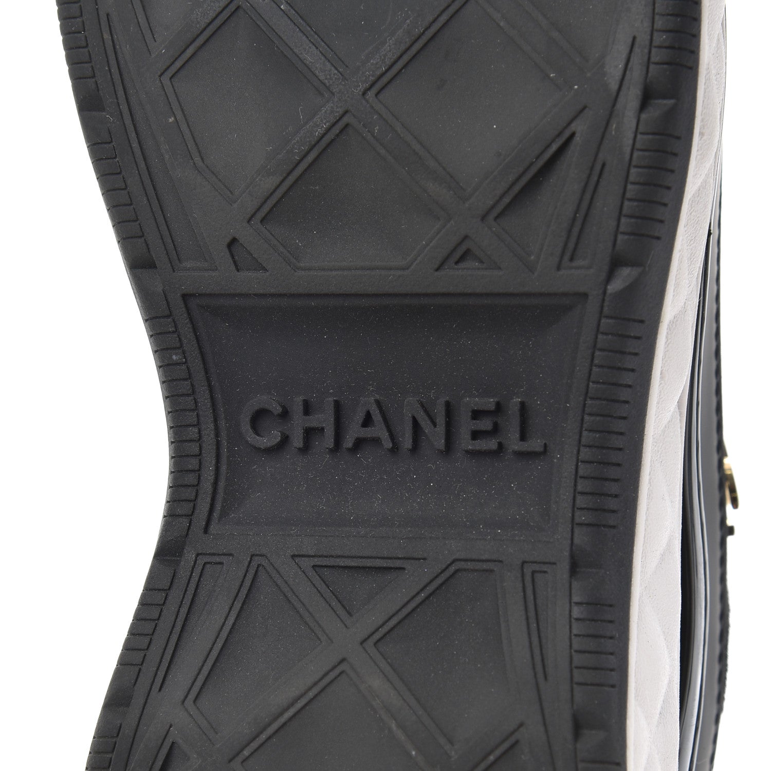 Chanel Velvet Calfskin Mixed Fibers CC Sneakers 37.5 Black 7 of 13