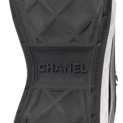 Chanel Velvet Calfskin Mixed Fibers CC Sneakers 37.5 Black 7 of 13