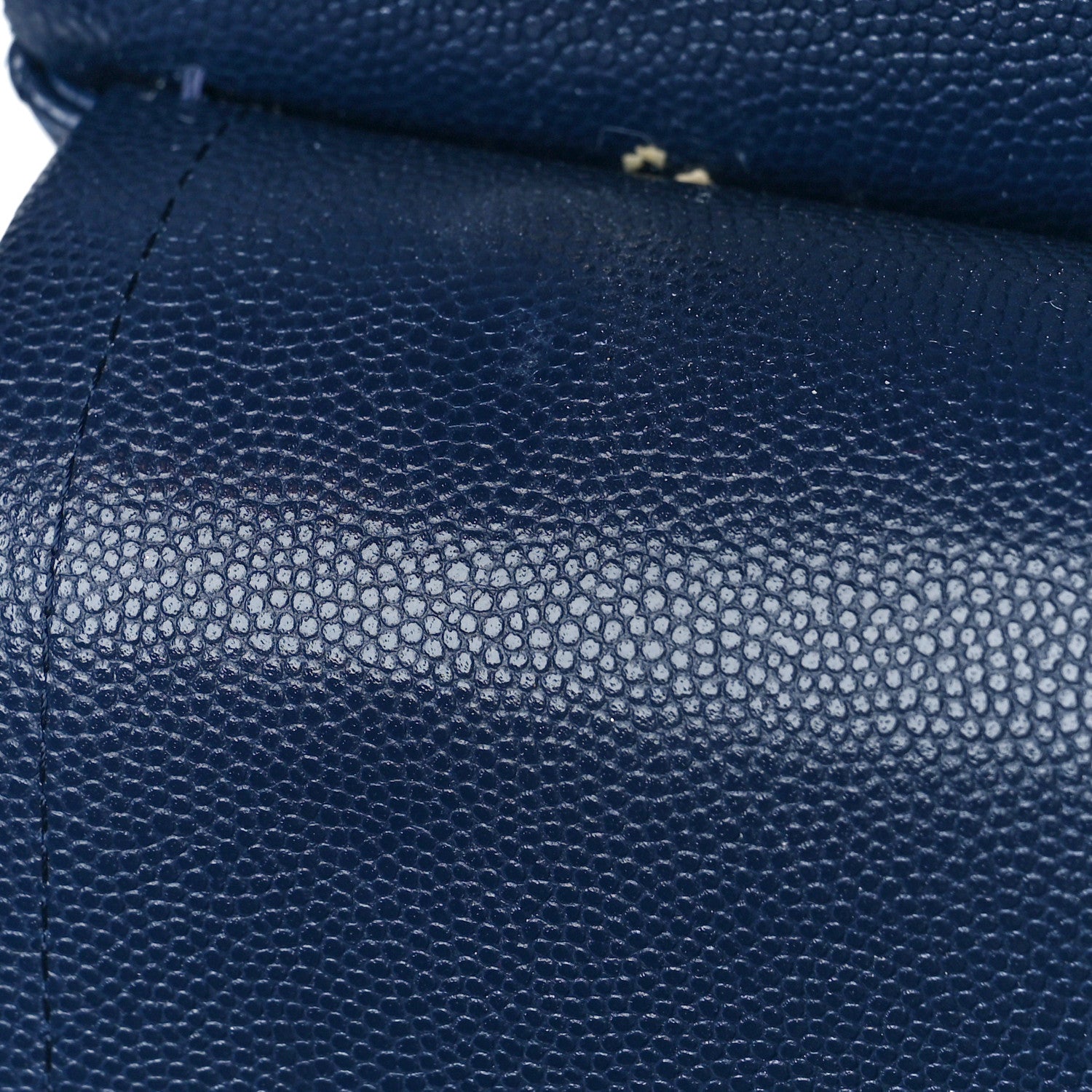 Chanel Caviar Quilted Medium Double Flap Dark Blue 12 of 13