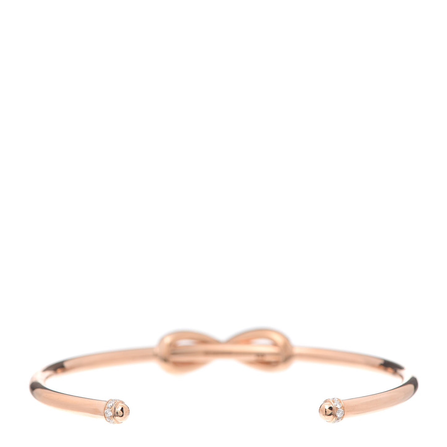 18K Rose Gold Diamond Infinity Cuff Bracelet