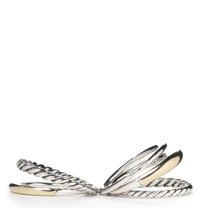 David Yurman Sterling Silver 18K Yellow Gold Wide Pure Form Ring 55 7.25 4 of 5