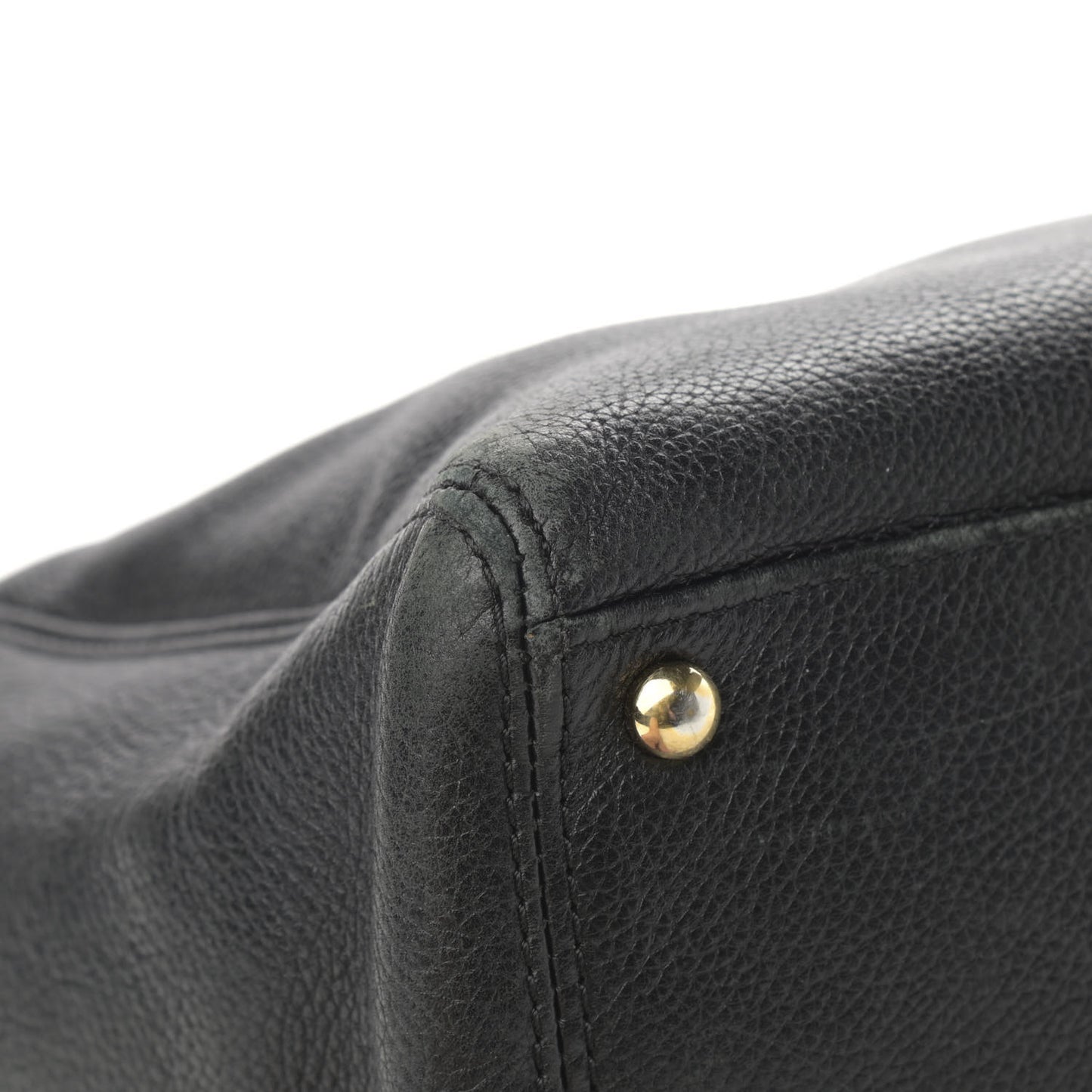 Calfskin Cerf Executive Shopper Tote Black