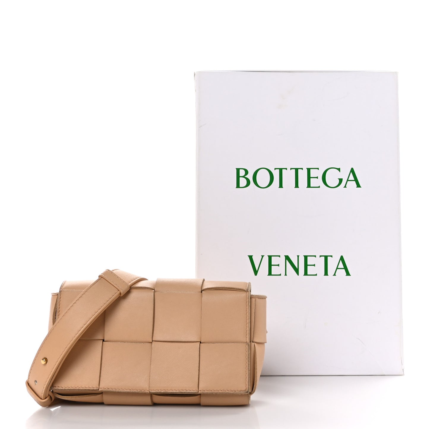 Nappa Maxi Intreccio The Belt Cassette Bag Almond
