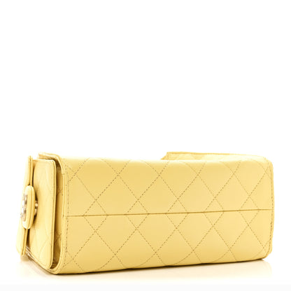 Chanel Caviar Quilted Mini Chanel 25 Handbag Yellow 4 of 11