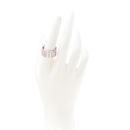 Christian Dior Silver Logo Ring 57 8 Pink 2 of 4