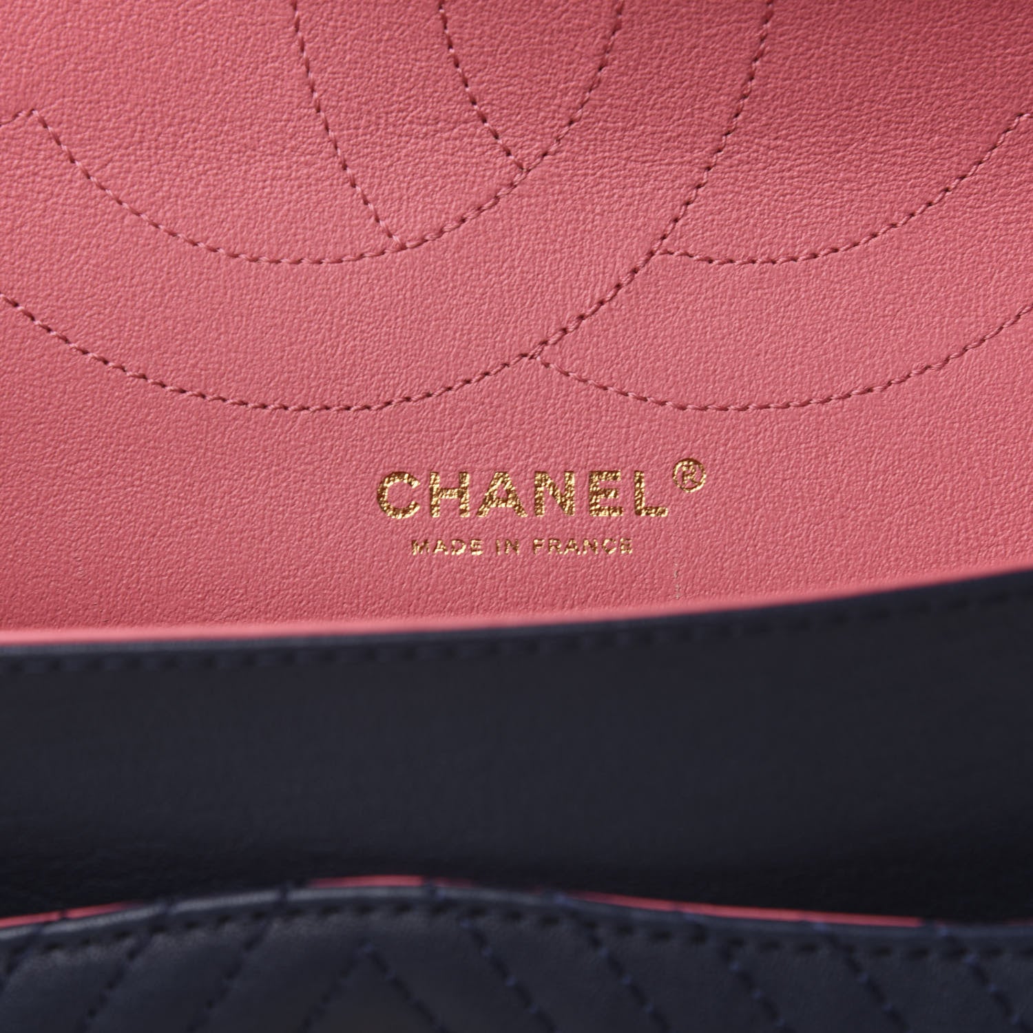 Chanel Sheepskin Chevron Quilted 2.55 Reissue 227 Flap Navy Blue 8 of 12