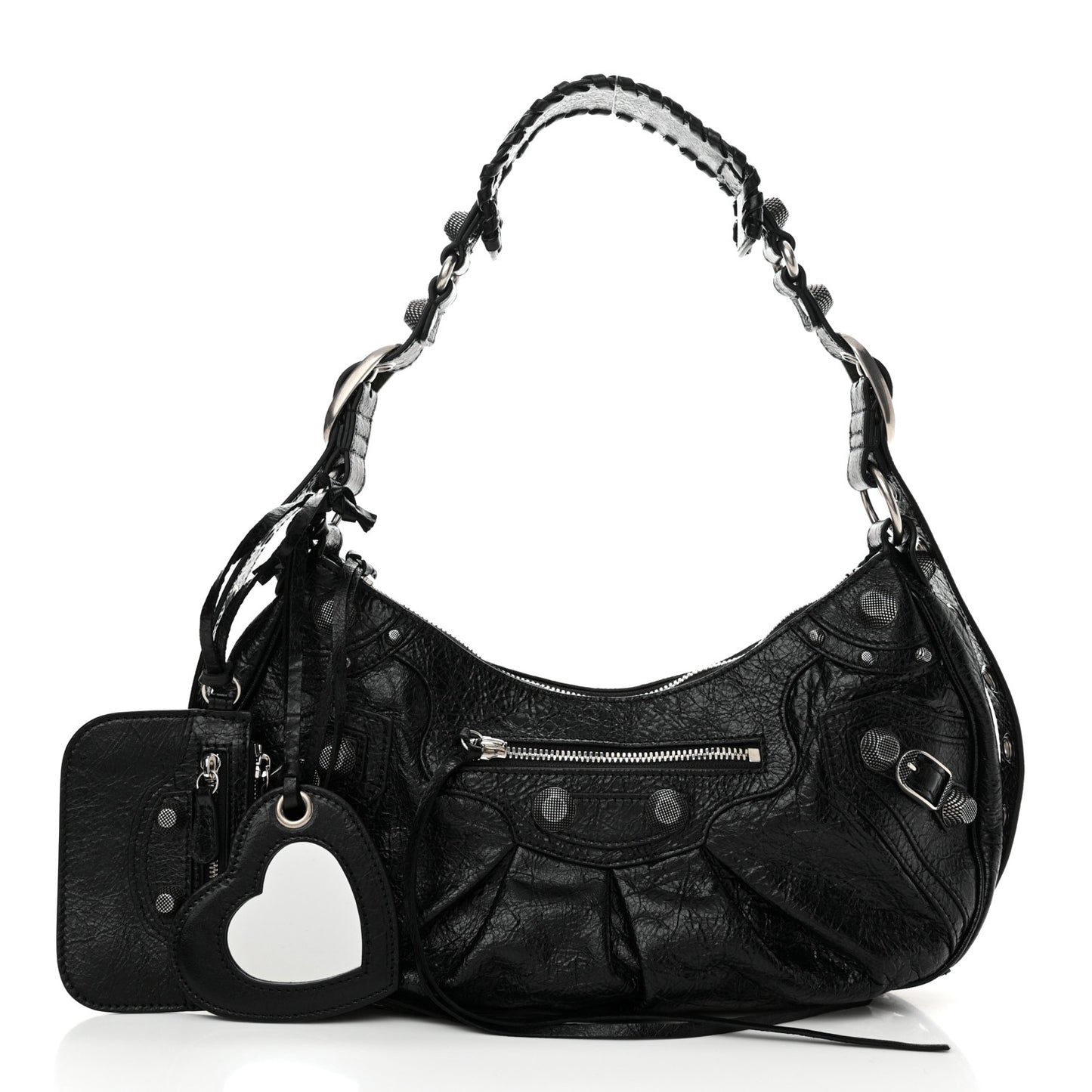 Agneau Arena Small Le Cagole Shoulder Bag Black