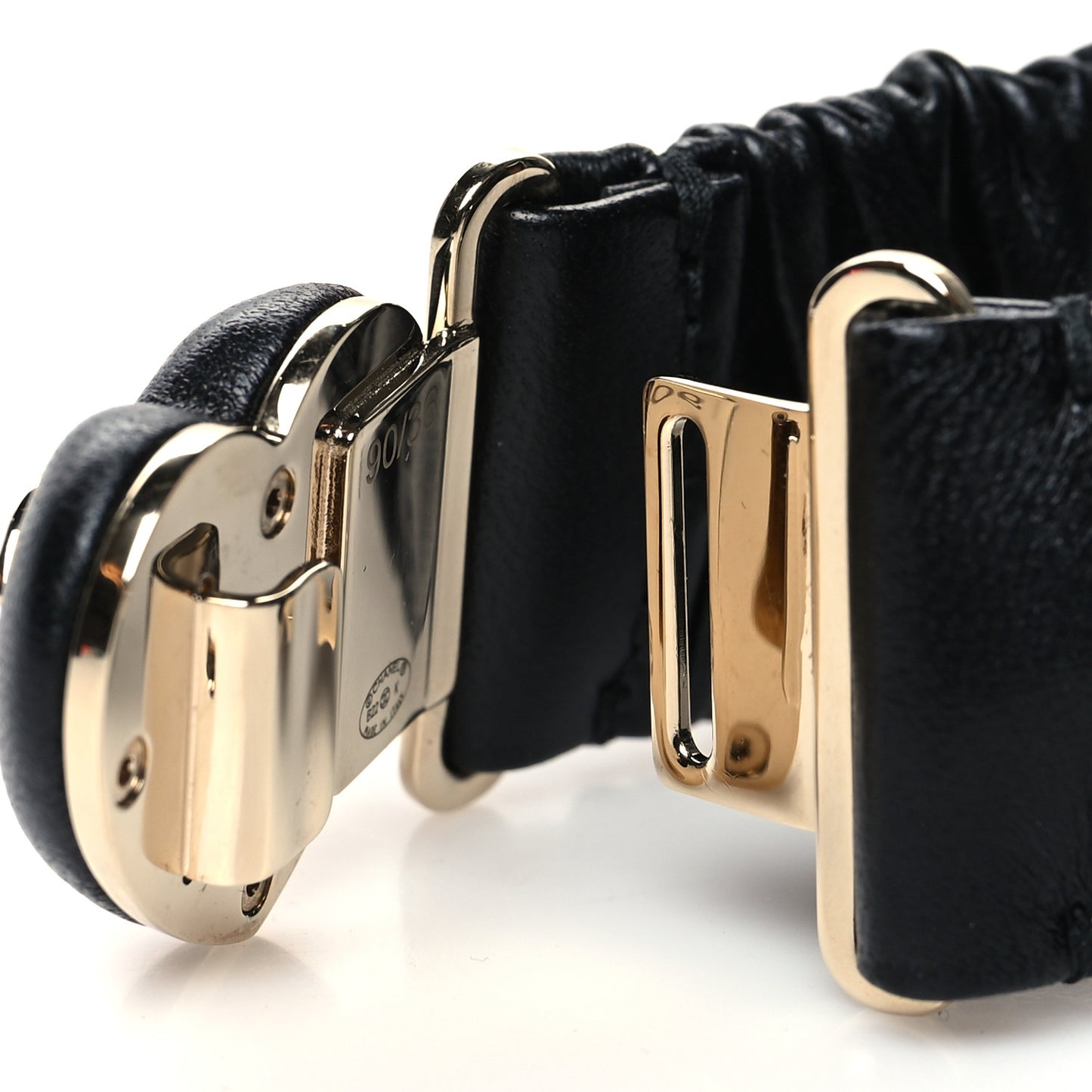 Calfskin CC Heart Belt 90 36 Black