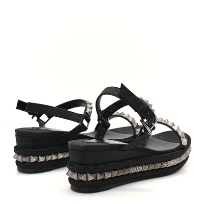Christian Louboutin Nappa Mica Pyraclou 60 Platform Sandals 38 Version Black 5 of 8