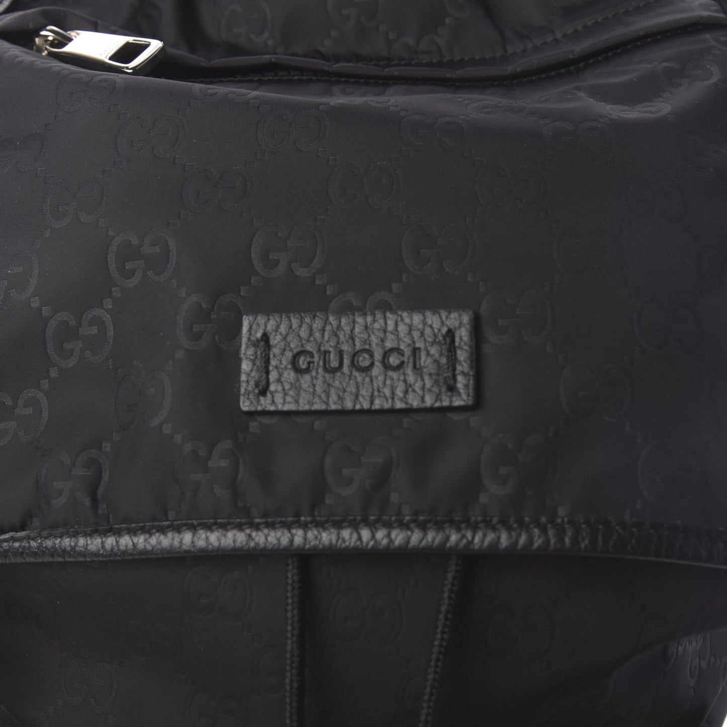Nylon Monogram Medium Light Double Buckle Backpack Black