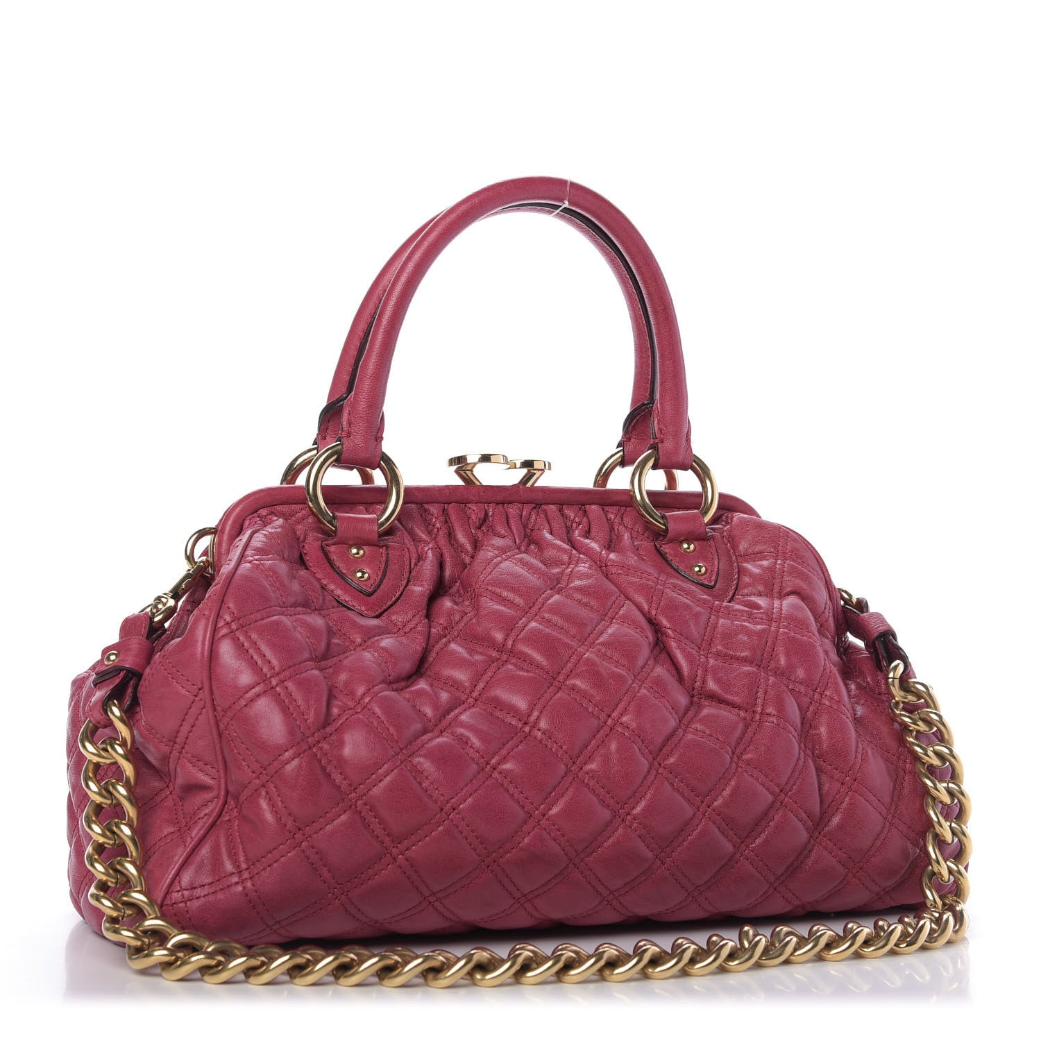 Marc Jacobs Lambskin Quilted Stam Fuchsia 4 of 10