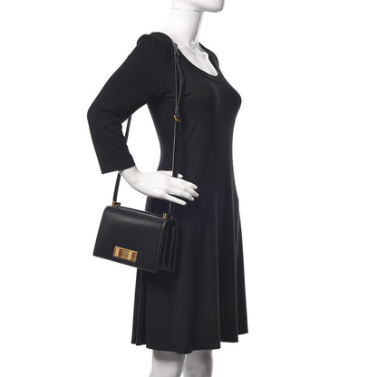 Saint Laurent Smooth Calfskin Medium Domino Shoulder Bag Black 2 of 10