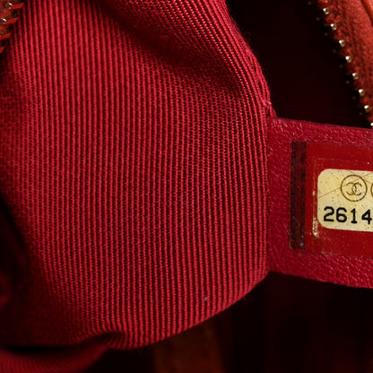 Chanel Aged Calfskin Quilted Small Gabrielle Hobo Red 7 of 10