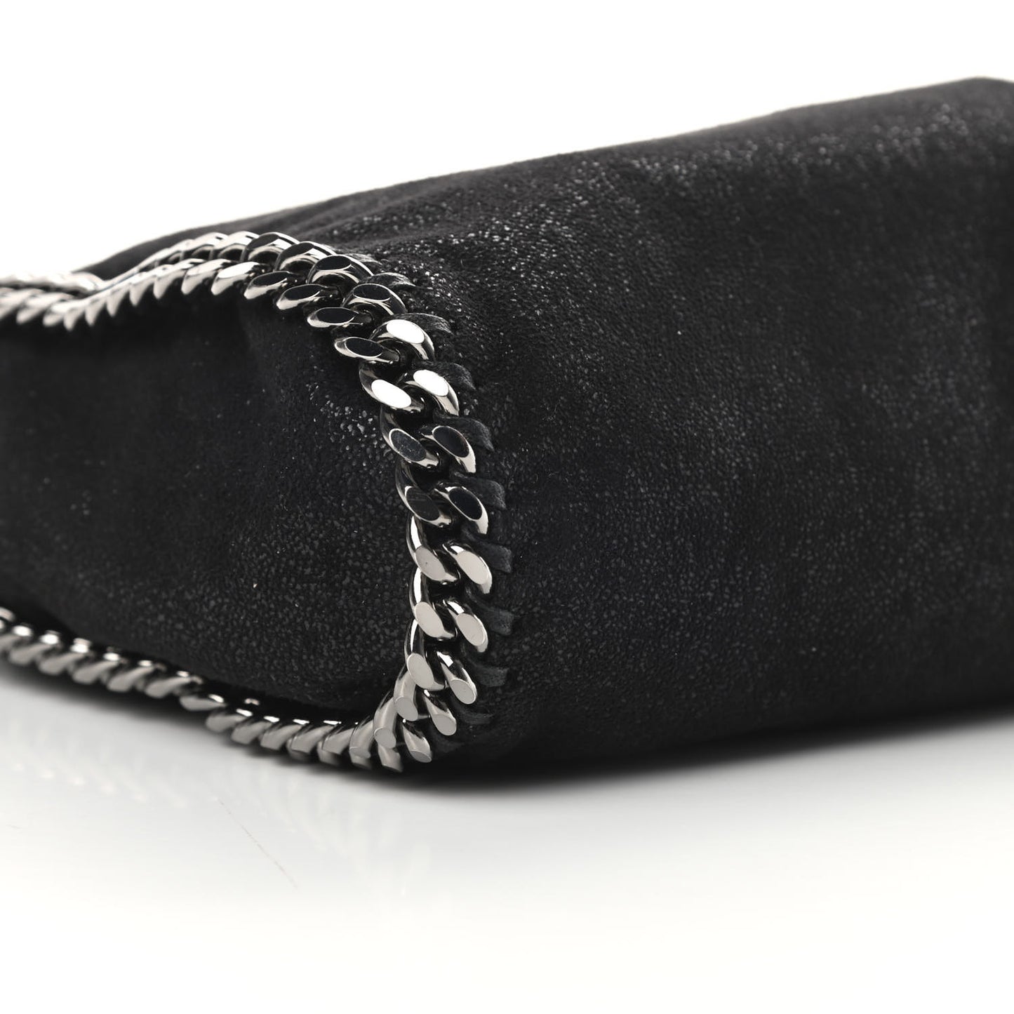 Shaggy Deer Mini Falabella Fold Over Tote Black