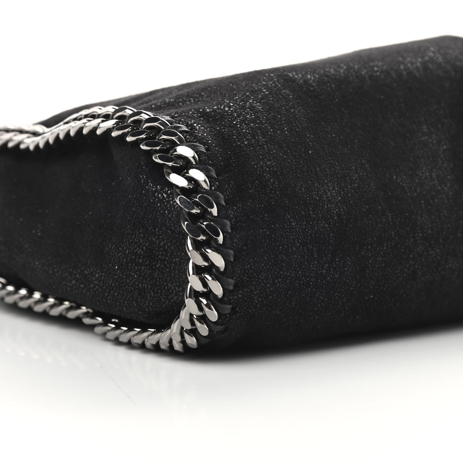 Stella McCartney Shaggy Deer Mini Falabella Fold Over Tote Black 9 of 12