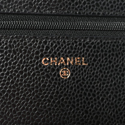 Chanel Caviar Quilted Wallet On Chain WOC Black 6 of 12