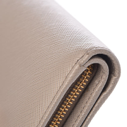 Prada Saffiano Metal Compact Wallet Argilla 9 of 14