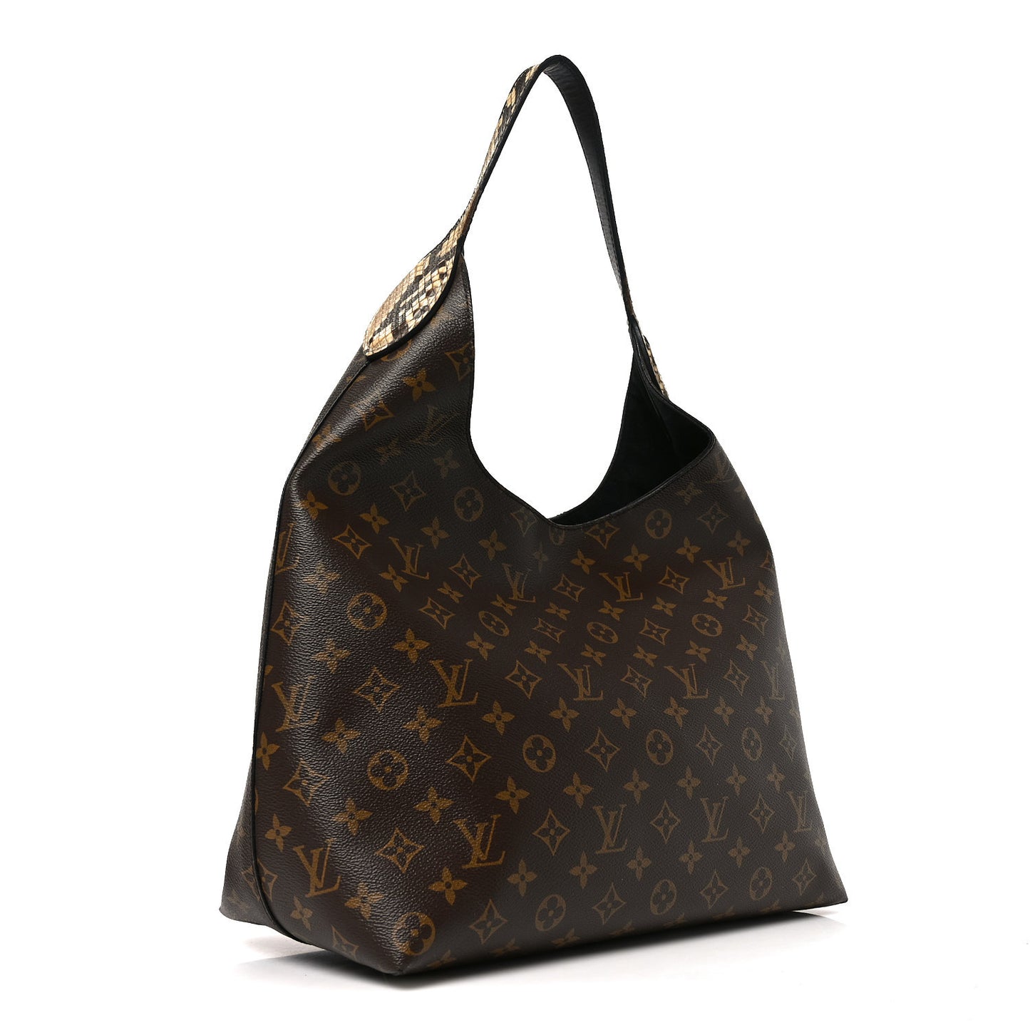 Monogram Snakeskin Flower Hobo