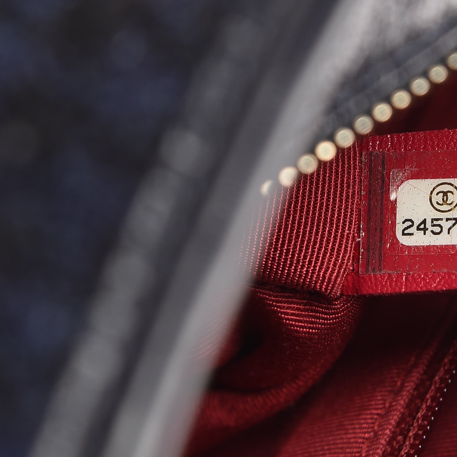 Chanel Tweed Calfskin Quilted Medium Gabrielle Hobo Black Blue 7 of 11