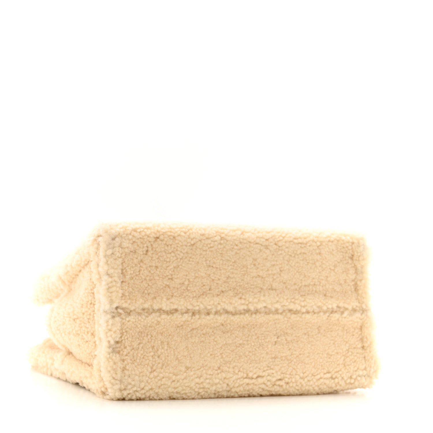 Celine Shearling Calfskin Triomphe Small Cabas Thais Natural Tan 4 of 10