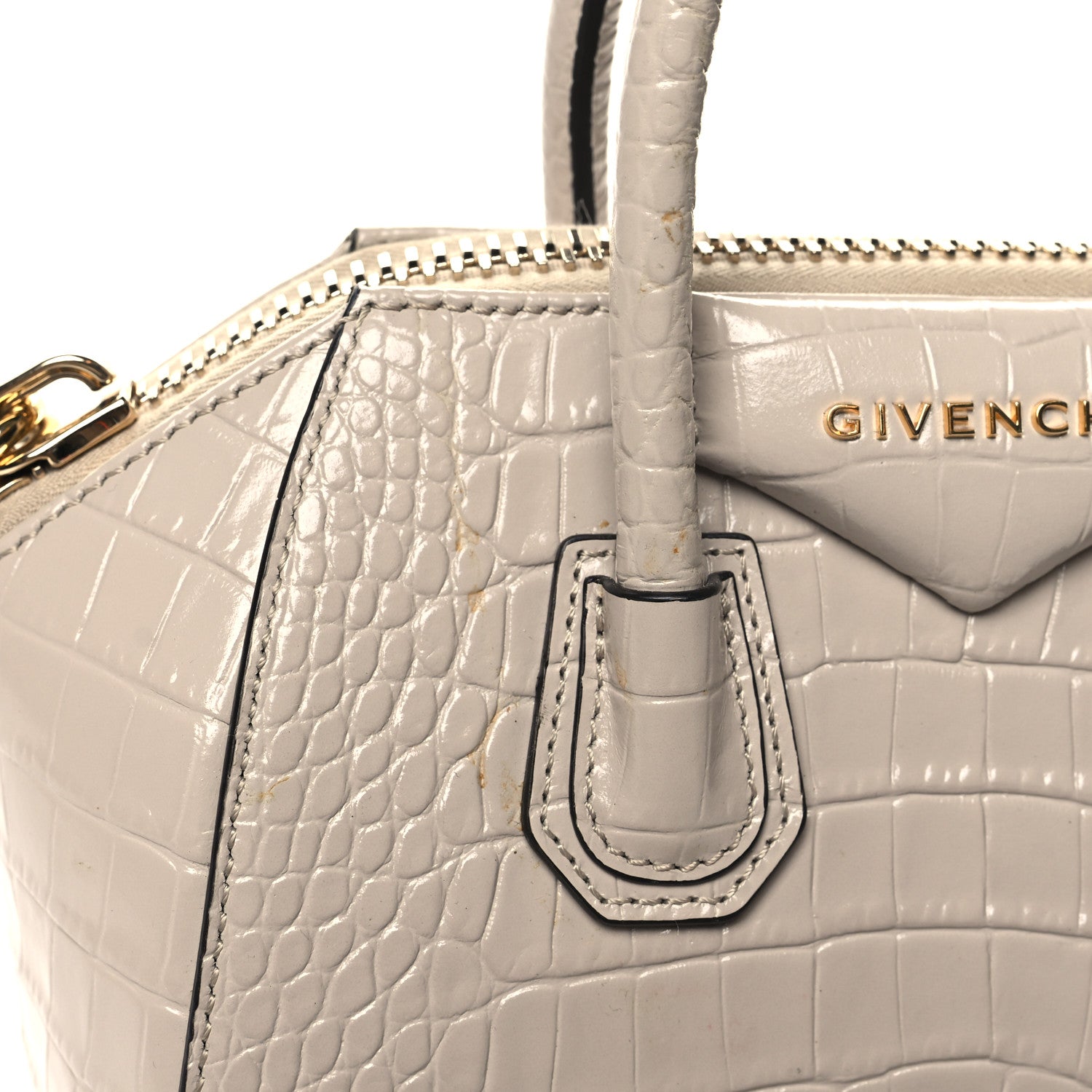 Givenchy Calfskin Crocodile Embossed Mini Antigona Dune 11 of 11