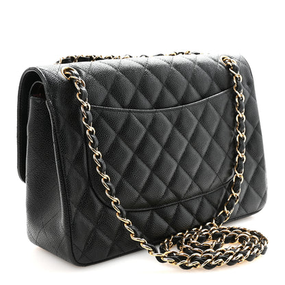 Chanel Caviar Quilted Jumbo Double Flap Black 4 of 12