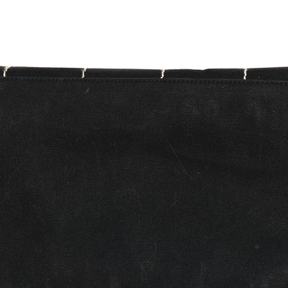 Chanel Canvas Square Stitched CC Tote Black 16 of 18