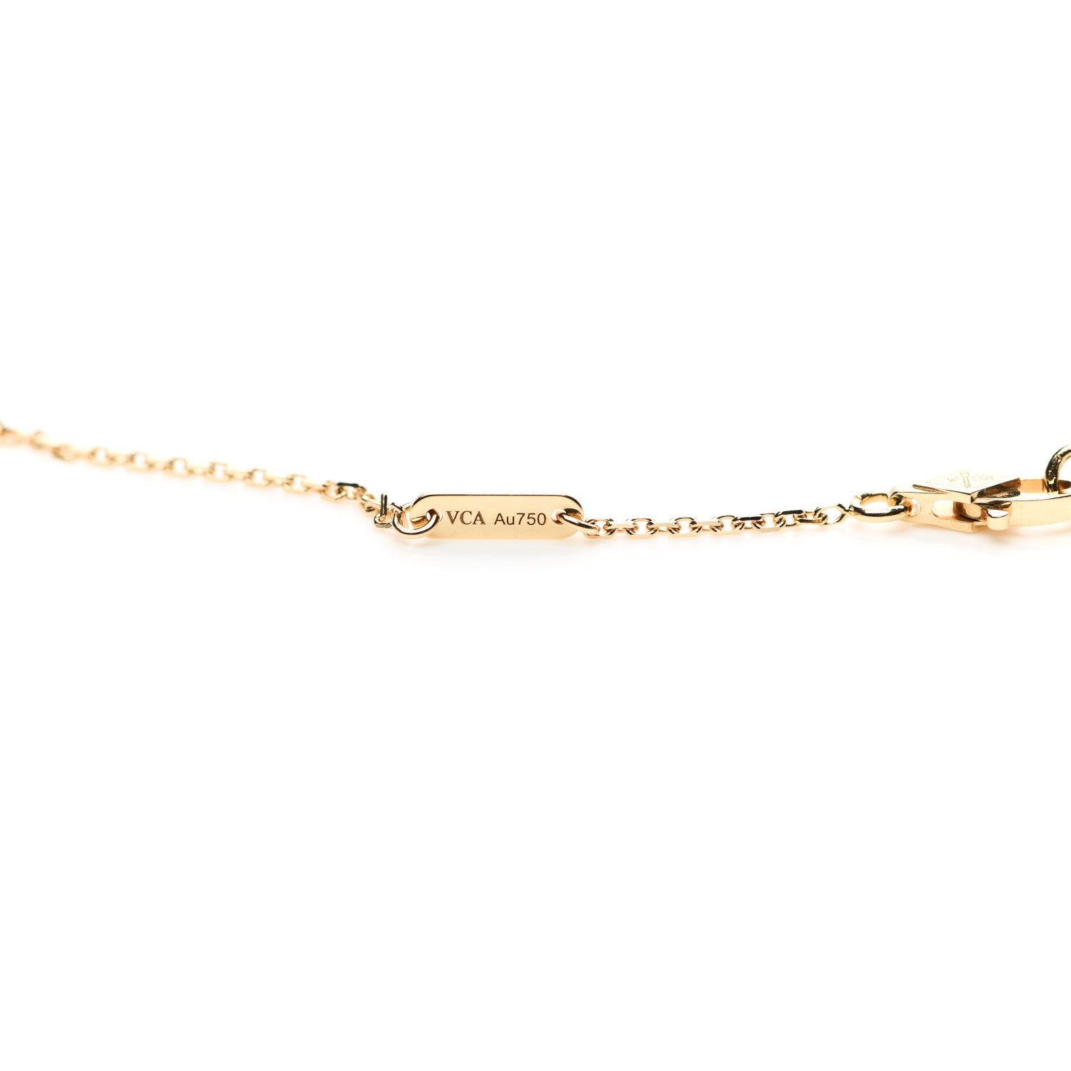 Van Cleef & Arpels 18K Yellow Gold Mother of Pearl Sweet Alhambra Butterfly Pendant Necklace 5 of 6
