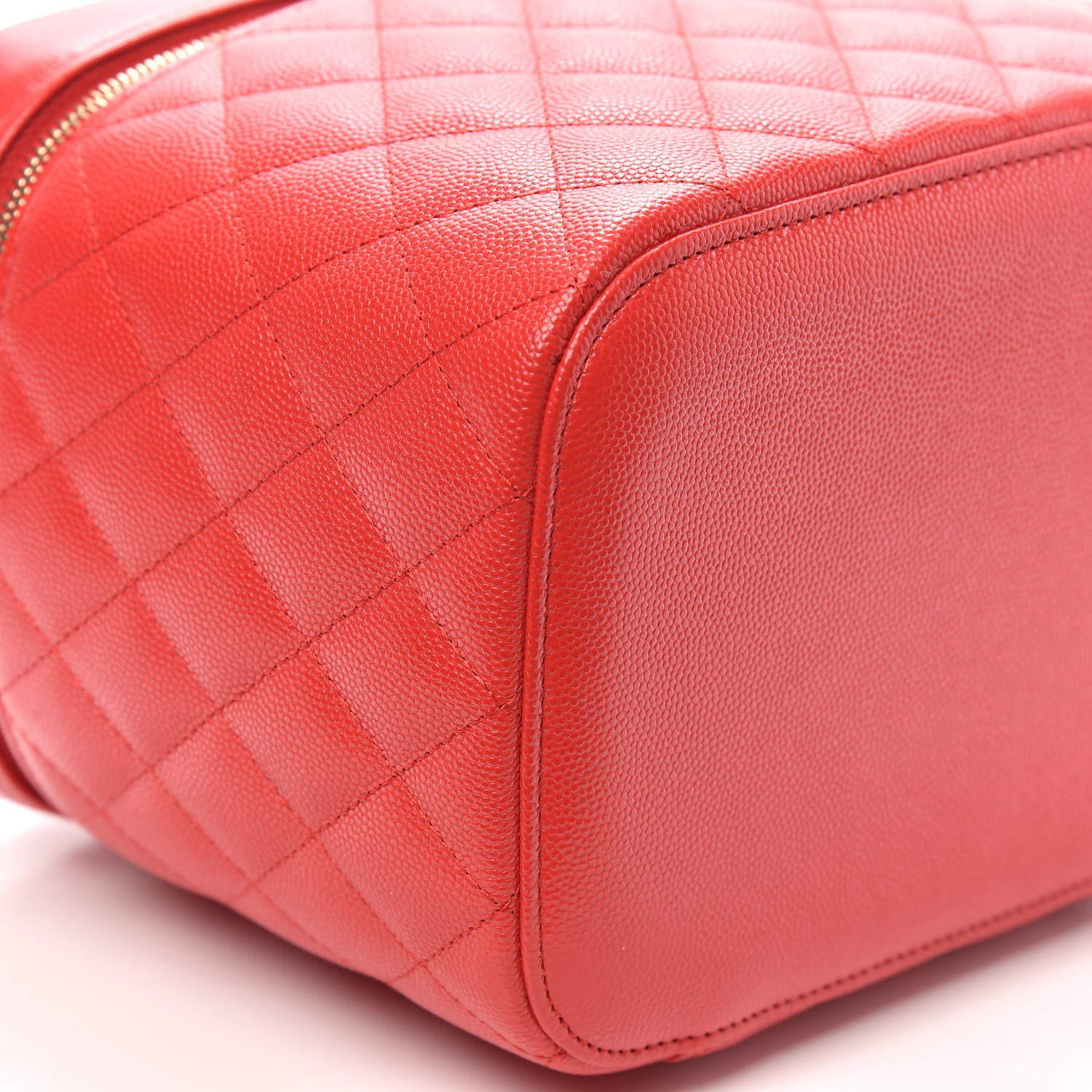 Chanel Caviar Quilted Large Vanity Pouch Red 8 of 9