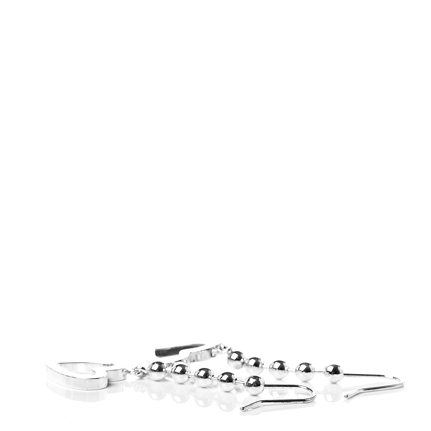 Gucci Sterling Silver Heart Drop Earrings 4 of 4