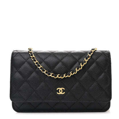 Chanel Caviar Quilted Wallet on Chain WOC Black 1 of 11