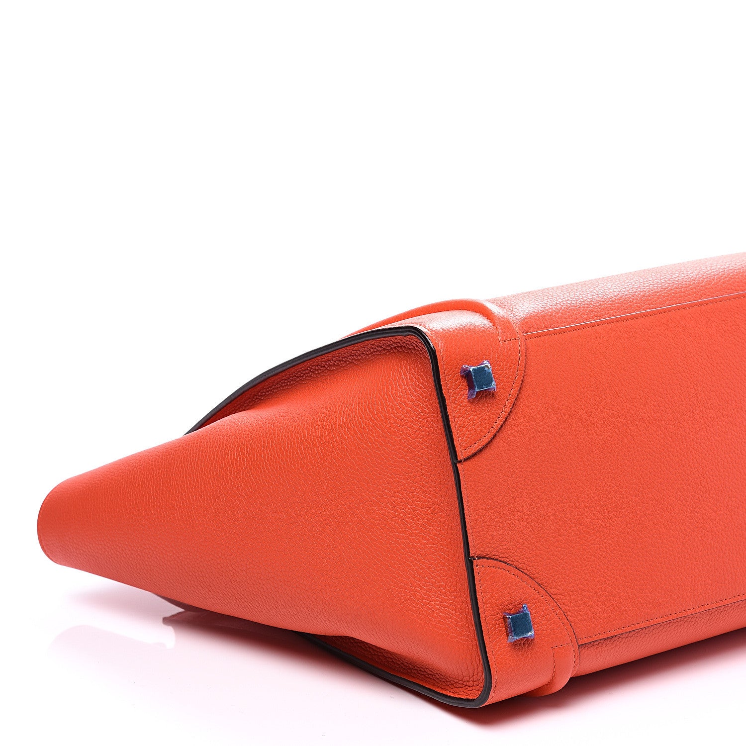 Celine Drummed Calfskin Mini Luggage Vermillion 7 of 10